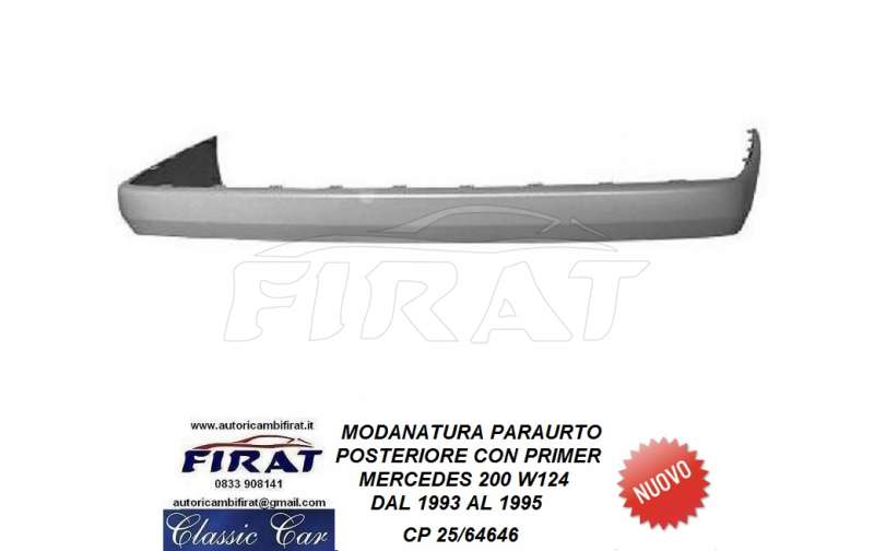MODANATURA PARAURTO MERCEDES W124 93 - 95 POST.